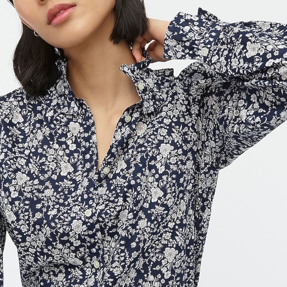 J. Crew Ruffle Collar in Libery® Summer Bloom - Picture 7 of 7